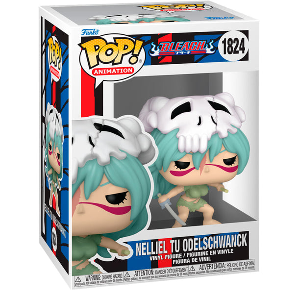 Figurine Funko POP Nelliel Tu Odelschwanck de Bleach en vinyle de 9 cm, vue de face avec détails précis du personnage.