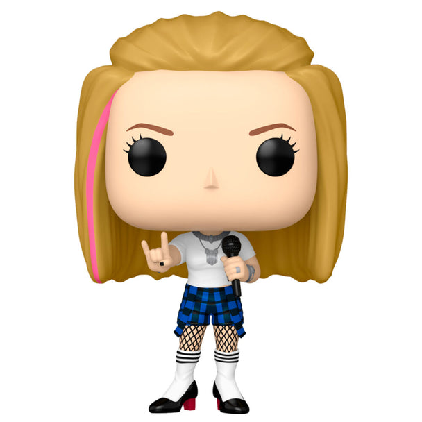 Vue rapprochée de la figurine Funko POP Avril Lavigne Girlfriend montrant les détails du visage et des vêtements