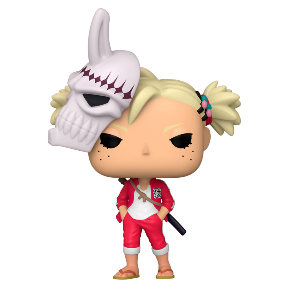 Vue détaillée de la figurine Funko POP Bleach Hiyori Sarugaki avec ses couleurs vives et son emballage d'origine