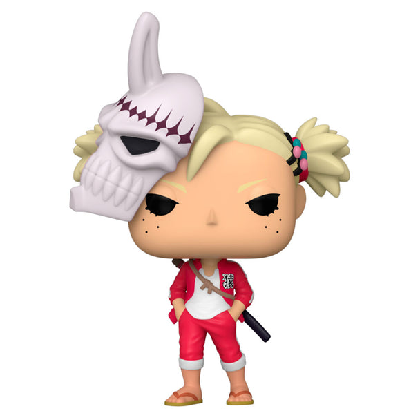 Vue détaillée de la figurine Funko POP Bleach Hiyori Sarugaki avec ses couleurs vives et son emballage d'origine