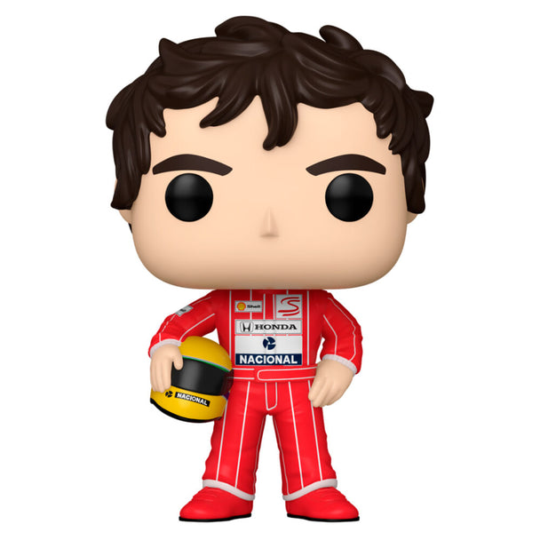 Boîte cadeau officielle Funko POP contenant la figurine Ayrton Senna McLaren F1, emballage collector