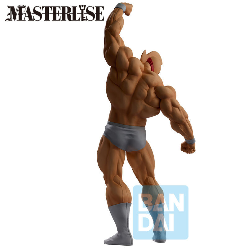 Zoom sur le visage expressif de la figurine Kinnikuman 23cm avec peinture soignée et détails