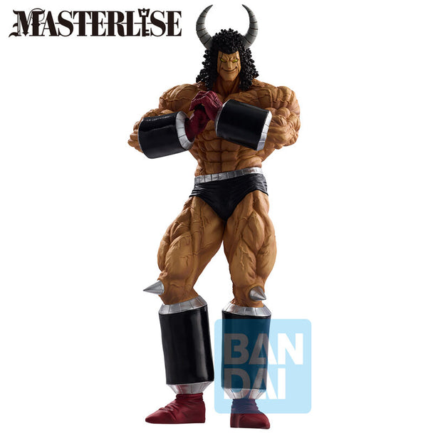 Détail du visage expressif de la figurine Buffaloman Kinnikuman Perfect Origin signée BANPRESTO