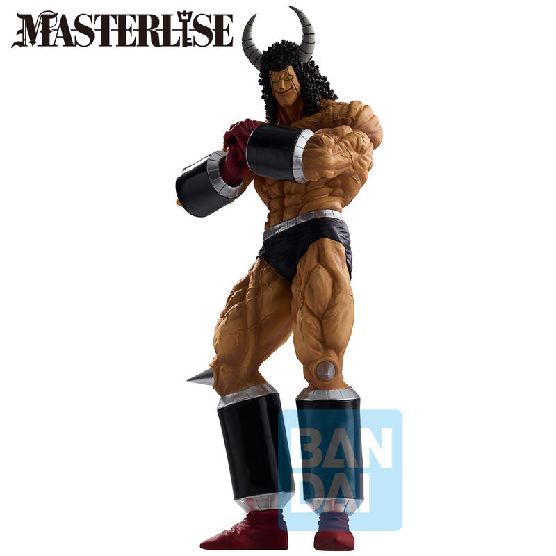 Photo de profil montrant la musculature et la peinture précise de la figurine Buffaloman 30 cm