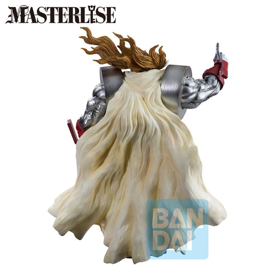 Vue arrière de la figurine Akuma Shogun Kinnikuman Perfect Origin montrant la cape et la texture