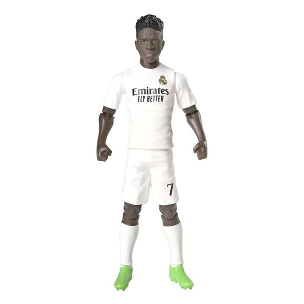 Figurine articulée Vinicius Jr du Real Madrid en tenue officielle, vue de face