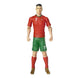 Figurine articulée de Cristiano Ronaldo en maillot Portugal vue de face sur fond blanc