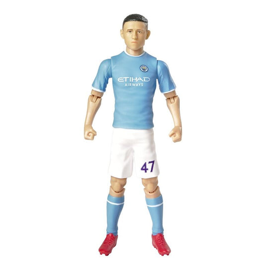 Figurine articulée Phil Foden de Manchester City vue de face, 20cm, BANBO TOYS