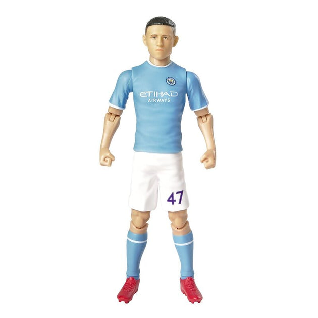 Figurine articulée Phil Foden de Manchester City vue de face, 20cm, BANBO TOYS