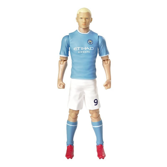 Figurine articulée Haaland Manchester City en tenue officielle, vue de face