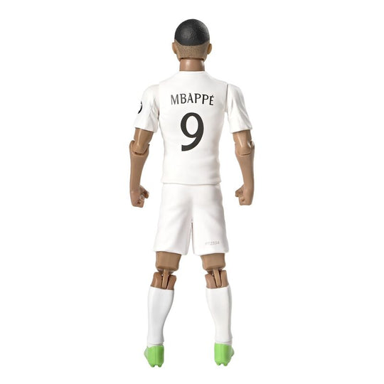 Détail du visage réaliste de la figurine Mbappé Real Madrid 20cm