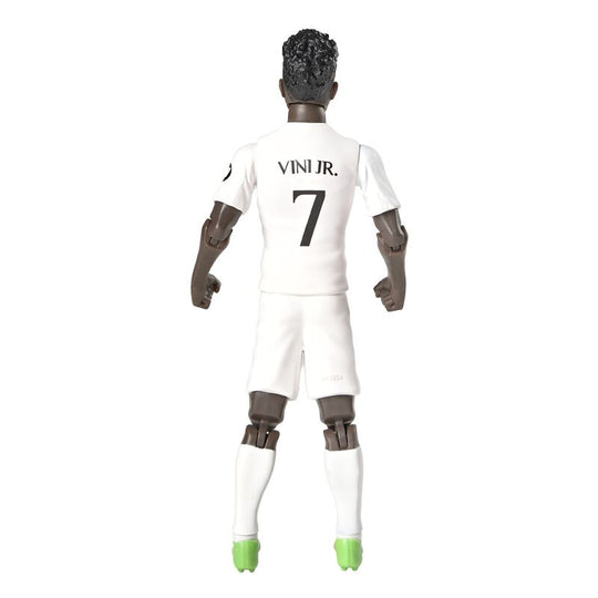 Détail du visage réaliste de la figurine Vinicius Jr de 20cm par BANBO TOYS