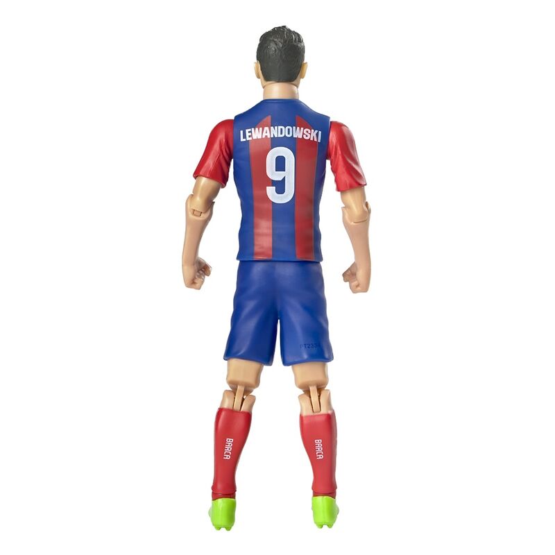 Figurine Lewandowski en position de tir avec ballon aux pieds