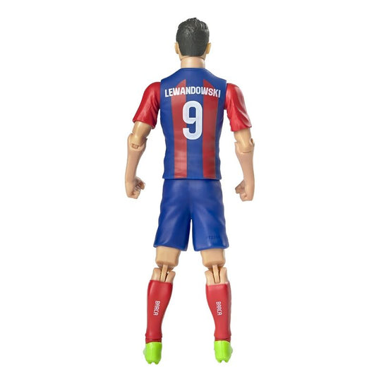 Figurine Lewandowski en position de tir avec ballon aux pieds