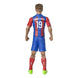 Détail du visage réaliste de la figurine Lamine Yamal avec maillot officiel du FC Barcelona