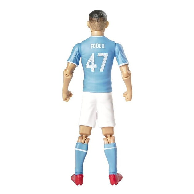 Profil gauche de la figurine Phil Foden avec détails du maillot Manchester City