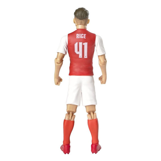 Gros plan sur le visage détaillé de la figurine Declan Rice Arsenal 20cm