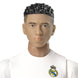 Figurine Bellingham en position dynamique avec ballon de football