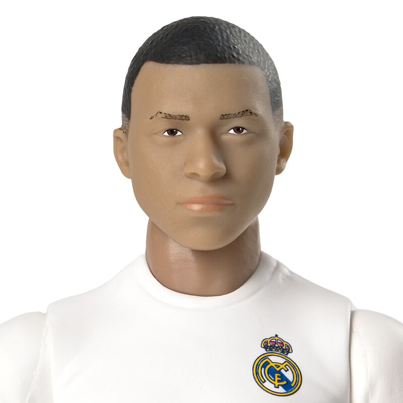 Vue latérale gauche de la figurine Mbappé avec maillot Real Madrid