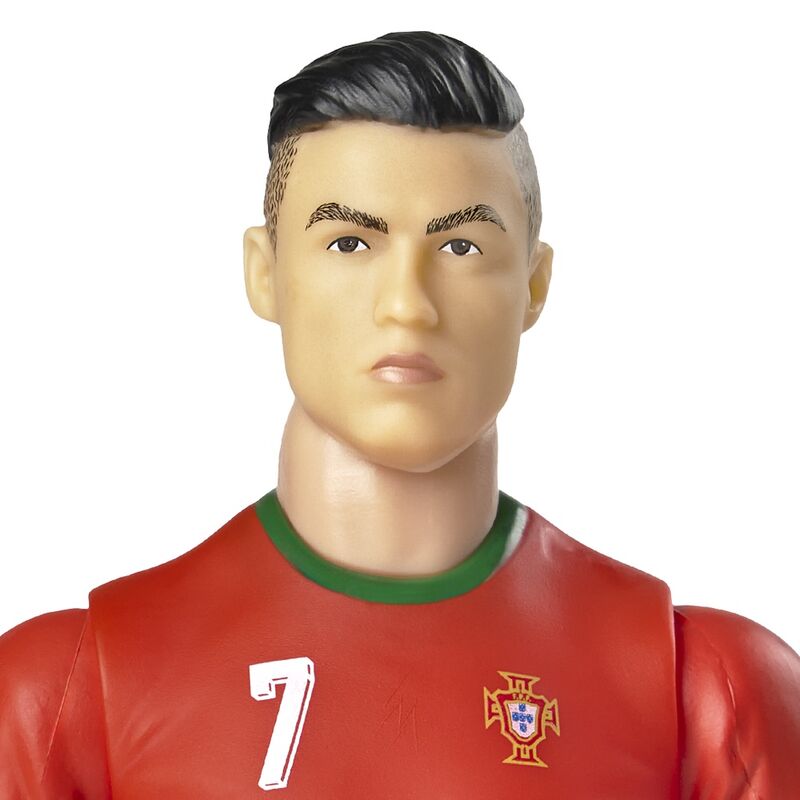 Cristiano Ronaldo en action avec la balle, figurine articulée 20cm Portugal