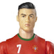 Cristiano Ronaldo en action avec la balle, figurine articulée 20cm Portugal