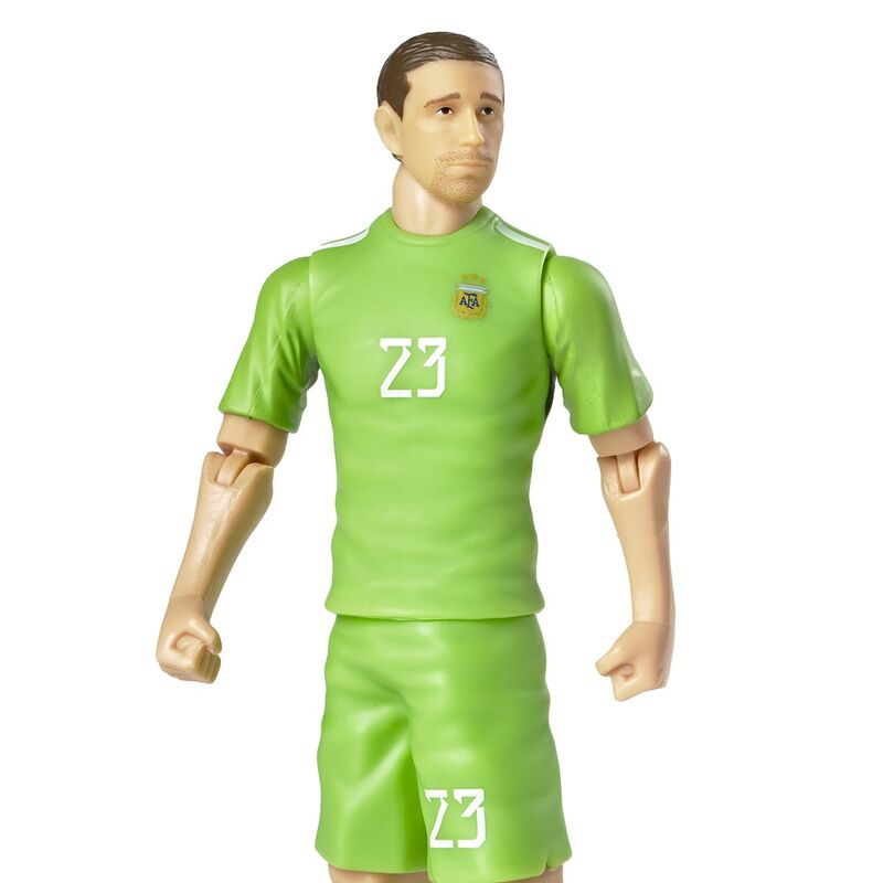 Emiliano Martinez figurine BANBO TOYS avec accessoires de football sur fond blanc