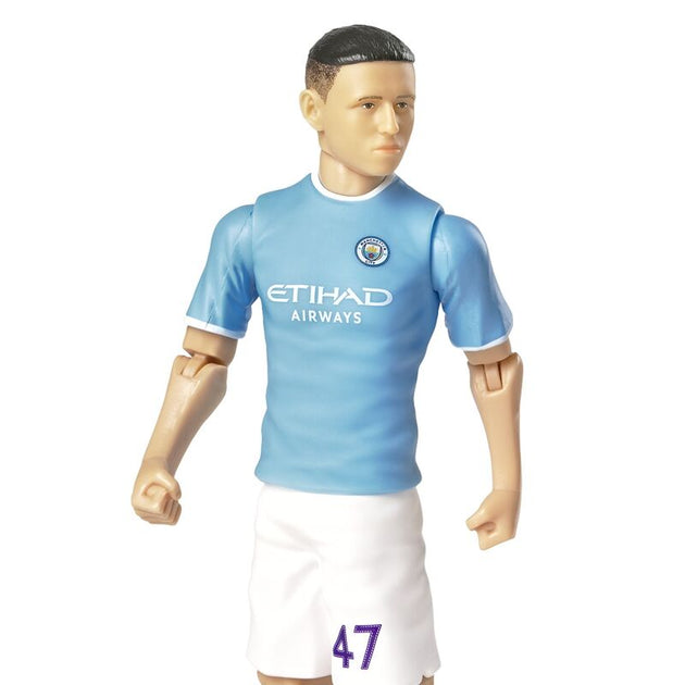 Détail des articulations mobiles de la figurine Phil Foden Manchester City