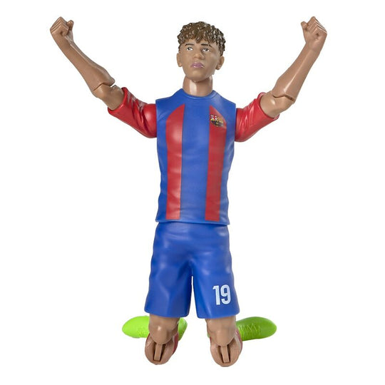 Photo rapprochée des mains articulées de la figurine Lamine Yamal du FC Barcelona