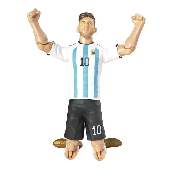 Emballage officiel BANBO TOYS de la figurine Messi 20cm avec logo visible