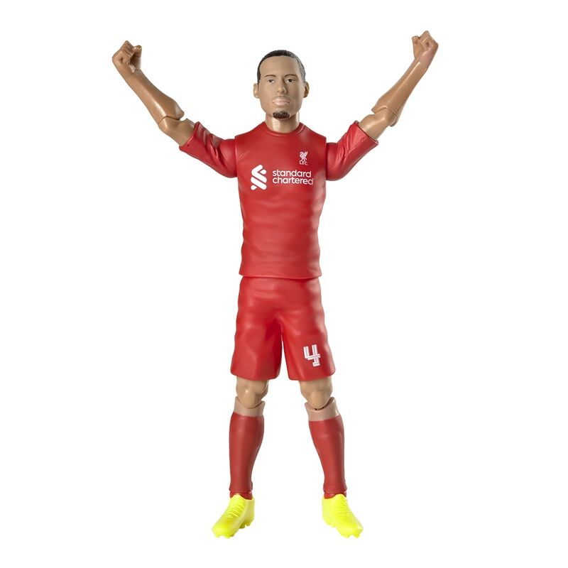 Zoom sur le maillot rouge Liverpool FC avec logo officiel sur la figurine