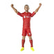 Zoom sur le maillot rouge Liverpool FC avec logo officiel sur la figurine