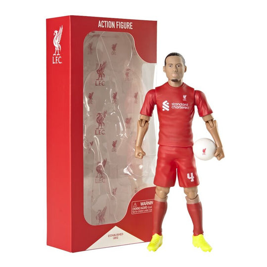 Figurine articulée Virgil van Dijk Liverpool FC en tenue officielle, vue de face