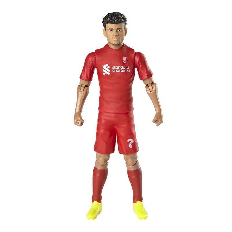 Détail du visage réaliste de la figurine Luis Diaz 20cm BANBO TOYS