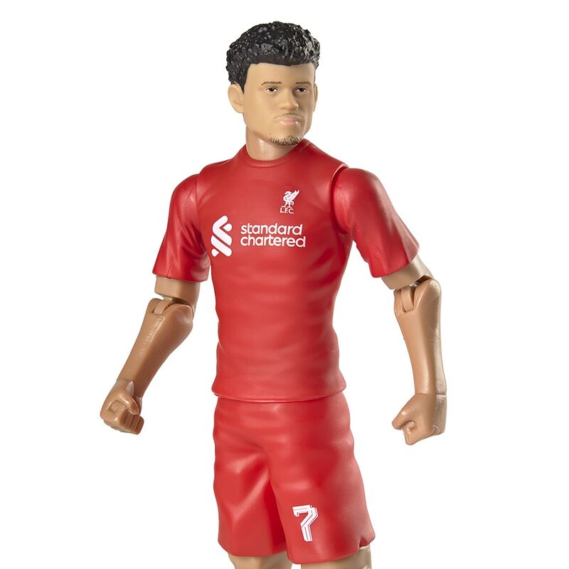 Packaging officiel BANBO TOYS de la figurine Luis Diaz Liverpool FC
