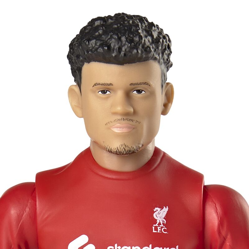 Vue arrière de la figurine Luis Diaz avec détails du maillot Liverpool FC