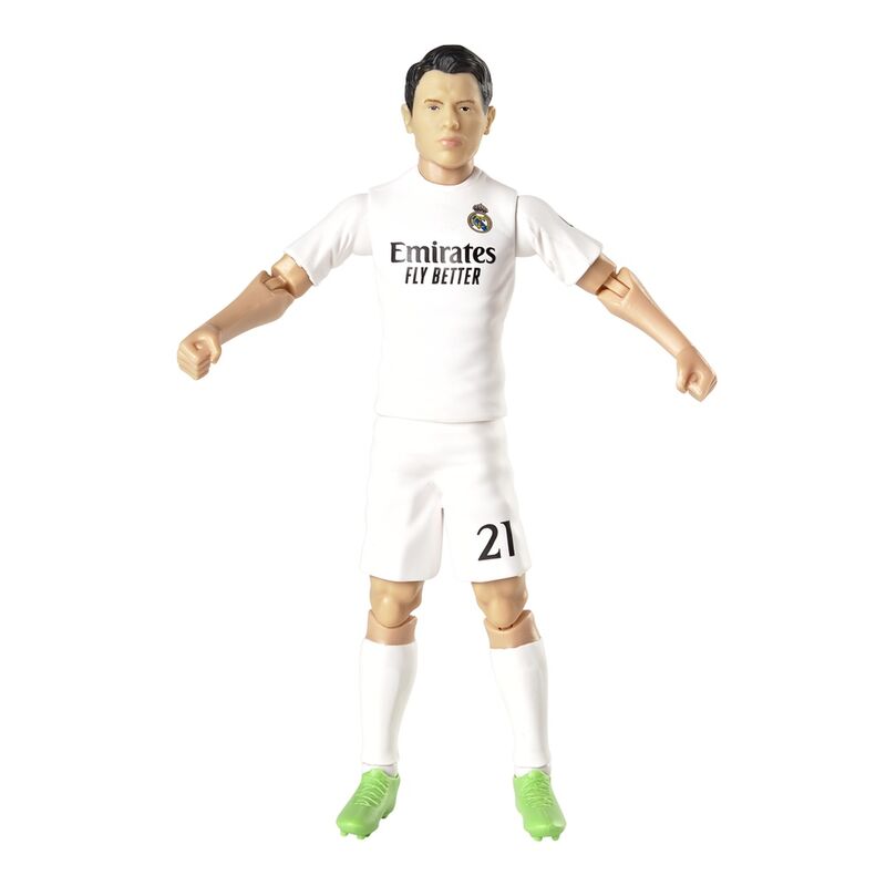 Figurine Brahim Diaz en position de dribble avec maillot blanc du Real Madrid