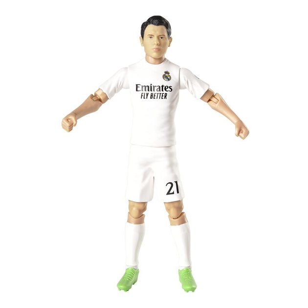 Figurine Brahim Diaz en position de dribble avec maillot blanc du Real Madrid