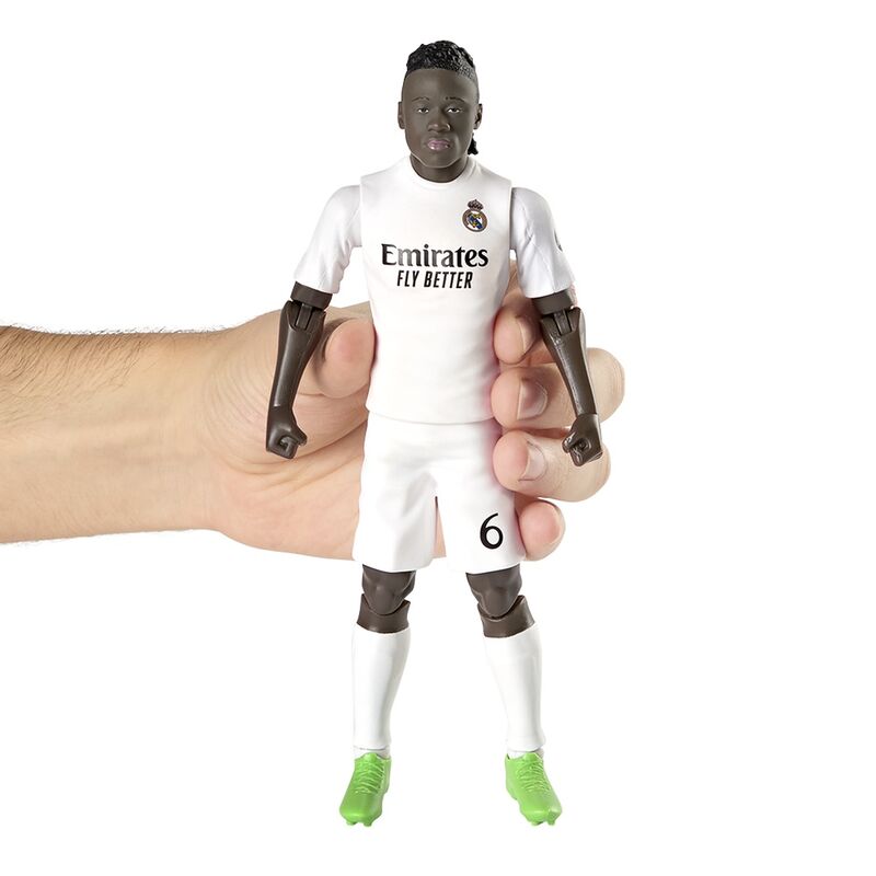 Gros plan sur le visage détaillé de la figurine Camavinga BANBO TOYS