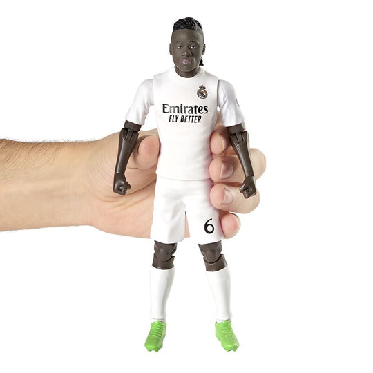 Gros plan sur le visage détaillé de la figurine Camavinga BANBO TOYS