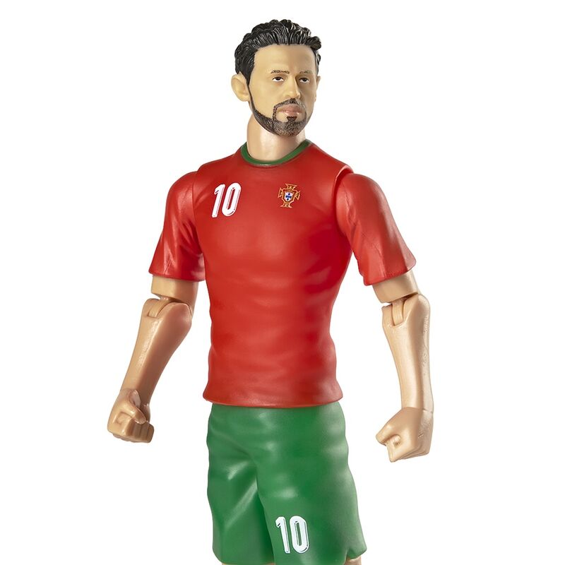 Vue latérale de la figurine Bernardo Silva montrant les articulations flexibles
