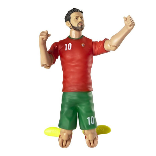 Gros plan sur les chaussures de la figurine Bernardo Silva avec détails précis
