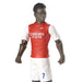 Figurine Saka Arsenal en position dynamique avec ballon de football