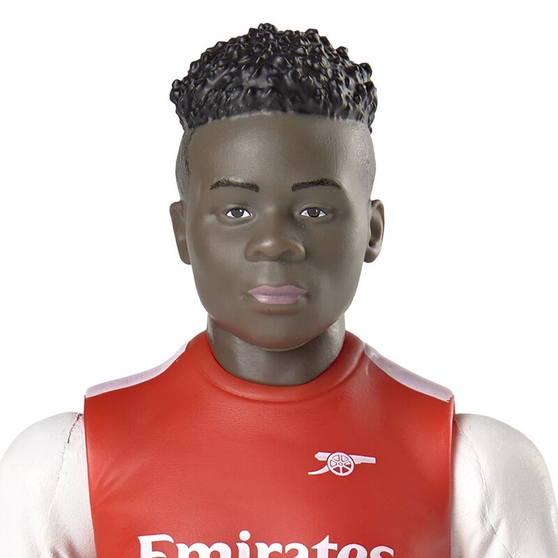 Vue latérale de la figurine articulée Saka Arsenal montrant les articulations