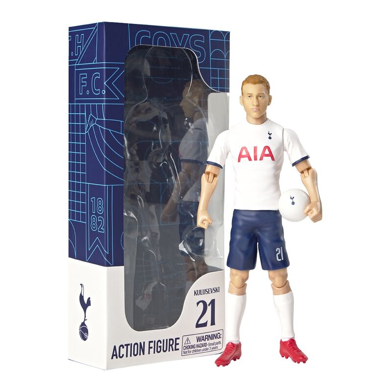 Packaging officiel BANBO TOYS de la figurine Kulusevski Tottenham Hotspur 20cm