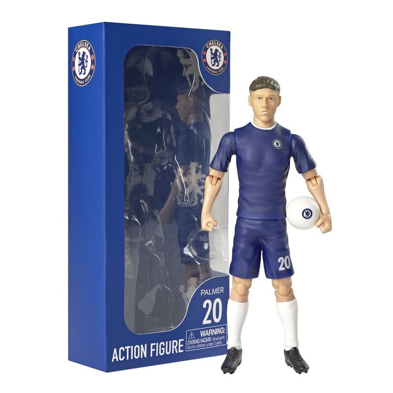Figurine Chelsea Cole Palmer en posture d'action dynamique sur fond neutre