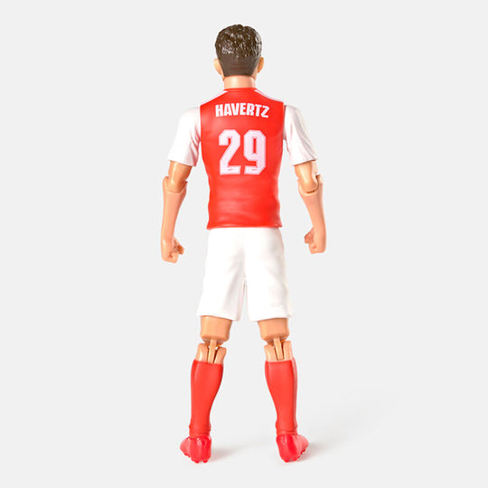 Vue arrière de la figurine Kai Havertz avec le logo Arsenal visible sur le maillot