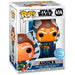 Vue latérale de la figurine POP Ahsoka Tano exclusive FUNKO montrant les détails du costume et des accessoires.