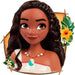 Buste de Moana Disney présenté avec ses accessoires créatifs sur fond blanc