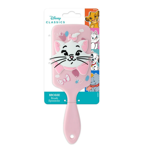 Brosse à cheveux 3D Marie Disney The Aristocats en silicone souple, idéale pour enfants, avec picots flexibles et coussin pneumatique.