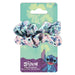 Pack de deux chouchous Disney Stitch en satin lilas posés sur fond blanc